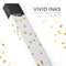Scattered Golden Micro Stars - Premium Decal Protective Skin-Wrap Sticker compatible with the Juul Labs vaping device