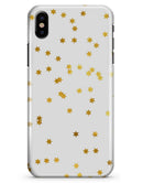 Scattered Golden Micro Stars - iPhone X Clipit Case