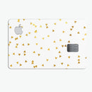 Scattered Golden Micro Triangles - Premium Protective Decal Skin-Kit for the Apple Credit Card