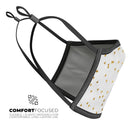 Scattered Golden Micro Triangles - Made in USA Mouth Cover Unisex Anti-Dust Cotton Blend Reusable & Washable Face Mask with Adjustable Sizing for Adult or Child