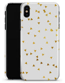 Scattered Golden Micro Triangles - iPhone X Clipit Case