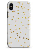 Scattered Golden Micro Triangles - iPhone X Clipit Case