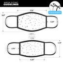 Scattered Grayscale Micro stars - Made in USA Mouth Cover Unisex Anti-Dust Cotton Blend Reusable & Washable Face Mask with Adjustable Sizing for Adult or Child