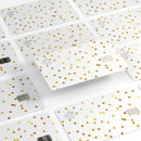 Scattered Micro Blocks of Gold Over White - Premium Protective Decal Skin-Kit for the Apple Credit Card
