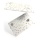 Scattered Micro Blocks of Gold Over White - Premium Protective Decal Skin-Kit for the Apple Credit Card