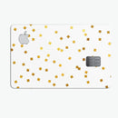 Scattered Micro Blocks of Gold Over White - Premium Protective Decal Skin-Kit for the Apple Credit Card
