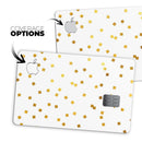 Scattered Micro Blocks of Gold Over White - Premium Protective Decal Skin-Kit for the Apple Credit Card