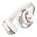 Scattered Micro Blocks of Gold Over White Full-Body Skin Kit for the Beats by Dre Solo 3 Wireless Headphones
