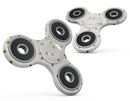 Scattered Micro Blocks of Gold Over White Full-Body Fidget Spinner Skin-Kit