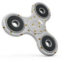 Scattered Micro Blocks of Gold Over White Full-Body Fidget Spinner Skin-Kit