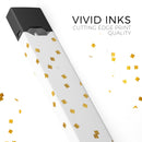 Scattered Micro Blocks of Gold Over White - Premium Decal Protective Skin-Wrap Sticker compatible with the Juul Labs vaping device