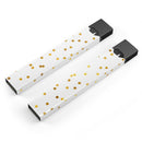 Scattered Micro Blocks of Gold Over White - Premium Decal Protective Skin-Wrap Sticker compatible with the Juul Labs vaping device