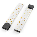 Scattered Micro Blocks of Gold Over White - Premium Decal Protective Skin-Wrap Sticker compatible with the Juul Labs vaping device
