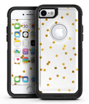 Scattered Micro Blocks of Gold Over White - iPhone 7 or 8 OtterBox Case & Skin Kits