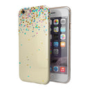 Scattered Multicolor Birthday Dots Over Tan  iPhone 6/6s or 6/6s Plus 2-Piece Hybrid INK-Fuzed Case