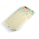 Scattered Multicolor Birthday Dots Over Tan  iPhone 6/6s or 6/6s Plus 2-Piece Hybrid INK-Fuzed Case