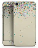 Scattered Multicolor Birthday Dots Over Tan  - Skin-kit for the iPhone 8 or 8 Plus