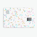 Scattered Multicolor Candy Sticks - Premium Protective Decal Skin-Kit for the Apple Credit Card