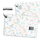 Scattered Multicolor Candy Sticks - Premium Protective Decal Skin-Kit for the Apple Credit Card