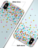 Scattered Multicolor Shapes Over Blue  - iPhone X Clipit Case