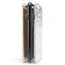 Scattered Multicolor Shapes Over White iPhone 6/6s or 6/6s Plus 2-Piece Hybrid INK-Fuzed Case