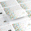 Scattered Multicolor Shapes Over White - Premium Protective Decal Skin-Kit for the Apple Credit Card