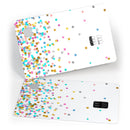 Scattered Multicolor Shapes Over White - Premium Protective Decal Skin-Kit for the Apple Credit Card
