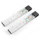 Scattered Multicolor Shapes Over White - Premium Decal Protective Skin-Wrap Sticker compatible with the Juul Labs vaping device