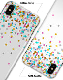Scattered Multicolor Shapes Over White - iPhone X Clipit Case