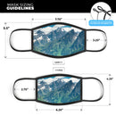 Scenic Mountaintops - Made in USA Mouth Cover Unisex Anti-Dust Cotton Blend Reusable & Washable Face Mask with Adjustable Sizing for Adult or Child