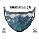 Scenic Mountaintops - Made in USA Mouth Cover Unisex Anti-Dust Cotton Blend Reusable & Washable Face Mask with Adjustable Sizing for Adult or Child