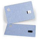 Scratched Blue Fabric Pattern - Premium Protective Decal Skin-Kit for the Apple Credit Card
