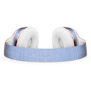 Scratched Blue Fabric Pattern Full-Body Skin Kit for the Beats by Dre Solo 3 Wireless Headphones