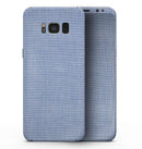Scratched Blue Fabric Pattern - Samsung Galaxy S8 Full-Body Skin Kit