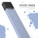 Scratched Blue Fabric Pattern - Premium Decal Protective Skin-Wrap Sticker compatible with the Juul Labs vaping device