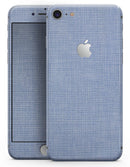 Scratched Blue Fabric Pattern - Skin-kit for the iPhone 8 or 8 Plus