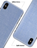 Scratched Blue Fabric Pattern - iPhone X Clipit Case