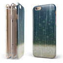 Scratched Blue and Gold Showers iPhone 6/6s or 6/6s Plus 2-Piece Hybrid INK-Fuzed Case