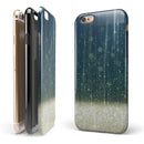 Scratched Blue and Gold Showers iPhone 6/6s or 6/6s Plus 2-Piece Hybrid INK-Fuzed Case