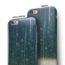 Scratched Blue and Gold Showers iPhone 6/6s or 6/6s Plus 2-Piece Hybrid INK-Fuzed Case