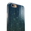 Scratched Blue and Gold Showers iPhone 6/6s or 6/6s Plus 2-Piece Hybrid INK-Fuzed Case