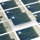 Scratched Blue and Gold Showers - Premium Protective Decal Skin-Kit for the Apple Credit Card