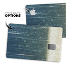 Scratched Blue and Gold Showers - Premium Protective Decal Skin-Kit for the Apple Credit Card