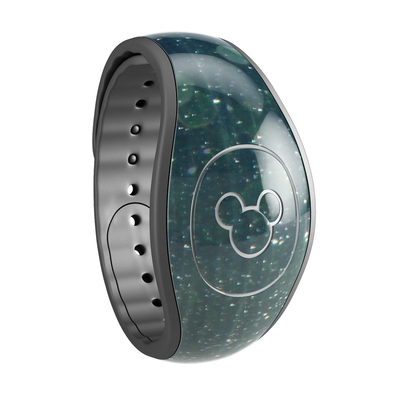 Scratched Blue and Gold Showers - Decal Skin Wrap Kit for the Disney Magic Band