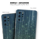 Scratched Blue and Gold Showers - Premium Vinyl Skin Decal for Samsung Galaxy S25 Ultra, S24, S23, S22 & All Galaxy S Models