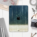 Scratched Blue and Gold Showers - Full Body Skin Decal for the Apple iPad Pro 12.9", 11", 10.5", 9.7", Air or Mini (All Models Available)