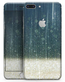 Scratched Blue and Gold Showers - Skin-kit for the iPhone 8 or 8 Plus