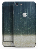 Scratched Blue and Gold Showers - Skin-kit for the iPhone 8 or 8 Plus
