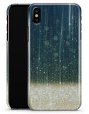 Scratched Blue and Gold Showers - iPhone X Clipit Case