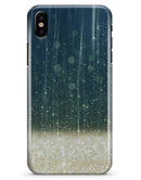 Scratched Blue and Gold Showers - iPhone X Clipit Case